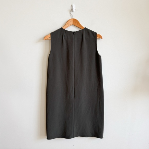 THEORY • Column Shift Dress in Green Slate - Picture 6 of 12